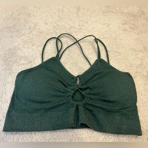 Glitter green padded bralette 
Size L— runs small